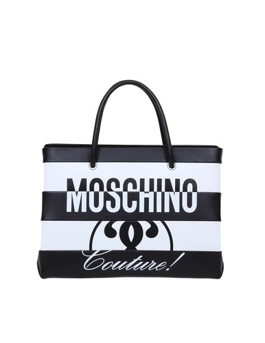 모스키노 여성 핸드백 가방 White/black Leather 74418001A2001
