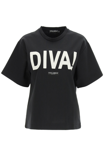 돌체앤가바나 여성 상의 diva! t-shirt F8O50Z S9000