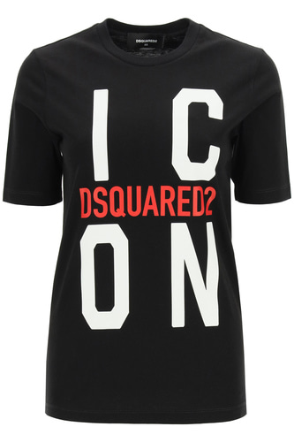 디스퀘어드2 여성 상의 icon t-shirt S80GC0024 900