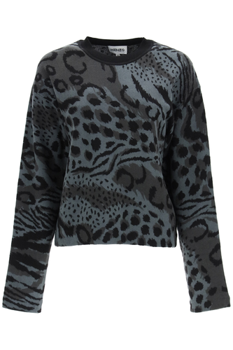 겐조 여성 니트 스웨터 leopard sweater FB62PU6273CF 96