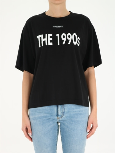돌체앤가바나 여성 티셔츠 Oversized with print F8O48T