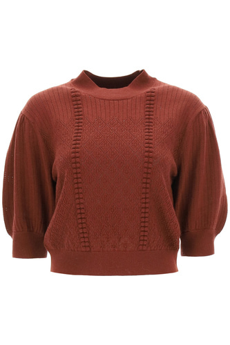 씨바이이끌로에 여성 니트 스웨터 puff-sleeves sweater CHS21AMP11540 612