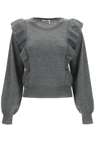 씨바이이끌로에 여성 니트 스웨터 ruffles sweater CHS21AMP01500 004