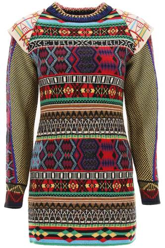 에트로 여성 원피스 드레스 jacquard knit 미니 dress 18631 8000