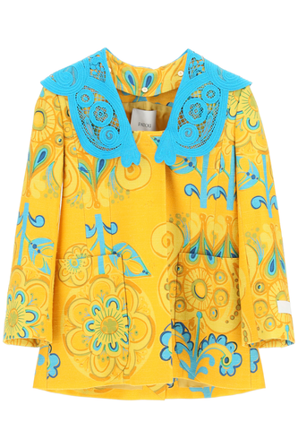 PATOU 여성 블레이저 자켓 tweed blazer with guipure detail JA0190097 5033