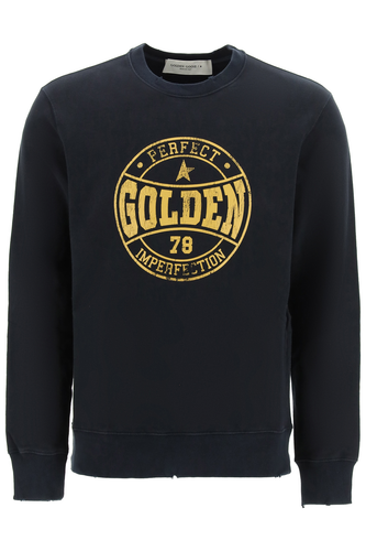 골든구스 남자 상의 archibald logo sweatshirt GMP01012 DBLCT