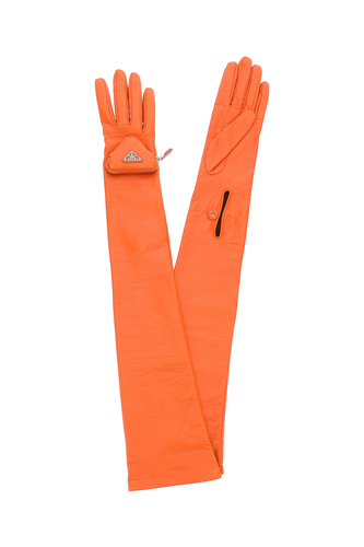프라다 가죽 long gloves with pouch 1GG144 F0049