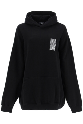 발렌시아가 여성 cotton sweatshirt with barcode logo 651799 1070