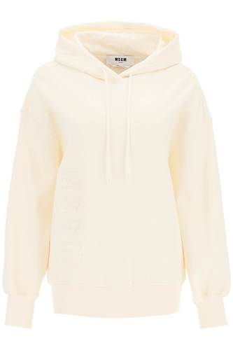 엠에스지엠 여성 상의 embossed logo sweatshirt with hoodie 3141MDM164 02C