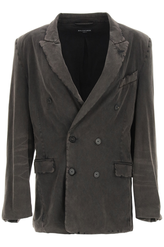 발렌시아가 여성 블레이저 자켓 worn-out blazer in vintage jersey 662390 1000