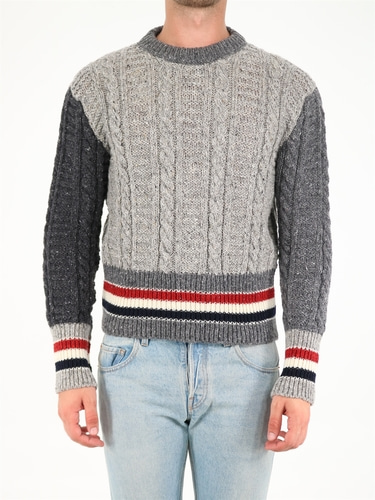 톰브라운 남자 니트 스웨터 Fumix Mohair Tweed sweater MKA369F