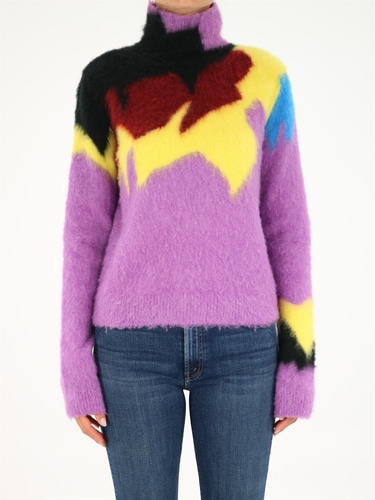 로에베 여성 니트 스웨터 Multicolor Intarsia sweater S540Y14K71