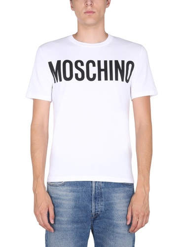 모스키노 남자 로고 프린트 티셔츠 07295239