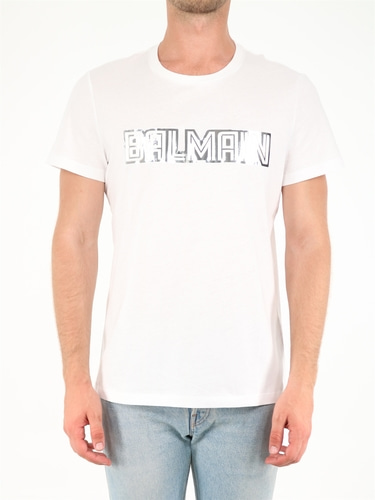 발망 남자 티셔츠 반팔티 White with print WH0EF000B160