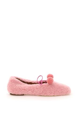 SLEEPER 여성 플랫슈즈 발레리나 lulu shearling slippers SN026S PINK