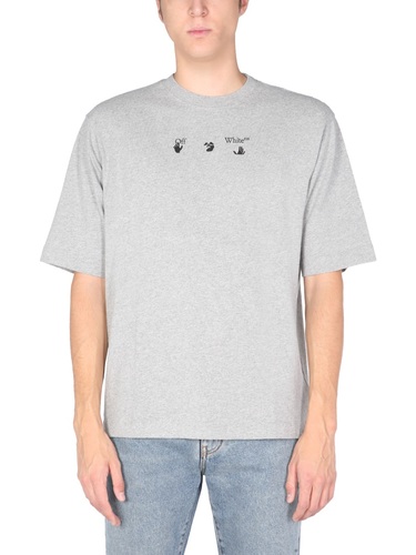오프화이트 남자 티셔츠 NEGATIVE ARROW OMAA119