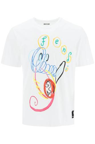 펜디 남자 상의 seahorse print t-shirt FY0936 F0QA0
