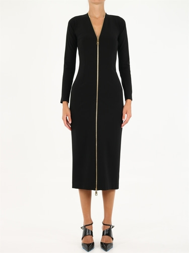 돌체앤가바나 여성 원피스 드레스 Long black dress with zipper F6S5TT
